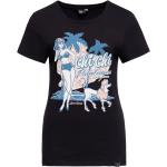 QUEEN KEROSIN Print-Shirt mit vintage Front Print Chi Beach Poodle, schwarz, M schwarz
