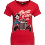 Rote Rockabilly T-Shirts für Damen Größe 3 XL 