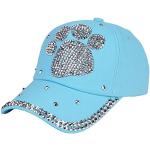 Blaue Hip Hop Basecaps für Kinder & Baseball-Caps für Kinder mit Strass für Mädchen für den für den Frühling 