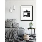 Bild QUEENCE "Berlin Brandenburger Tor" Bilder weiß Kunstdrucke