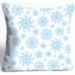 Babyblaue Queence Quadratische Kissenbezüge & Kissenhüllen mit Weihnachts-Motiv aus Satin 40x40 