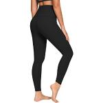QUEENIEKE Yoga Hosen Damen-hohe Taillen Yoga Leggings mit Tasche Trainings Strumpfhosen für Laufen Fitness Farbe Schwarz Größe S（4/6）
