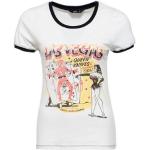 Offwhitefarbene Pin Up Kurzärmelige Queen Kerosin Rundhals-Ausschnitt T-Shirts aus Baumwolle für Damen Größe XL 
