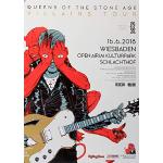 Queens of The Stone Age - Villains Tour, Wiesbaden 2018 » Konzertplakat/Premium Poster | Live Konzert Veranstaltung | DIN A1 «