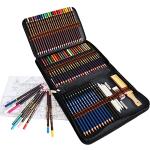 QUER Buntstifte Bleistift Set, 72-teiliges Kunstset enthalten Aquarell Buntstifte, Skizzenstifte, Ideales für Kinder Erwachsene Zeichnen, Skizzieren, Schattieren, Färben
