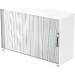 Weiße OTTO Office Premium Querrollladenschränke aus Kunststoff abschließbar Breite 100-150cm, Höhe 100-150cm, Tiefe 0-50cm 