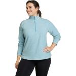 Reduzierte Blaue Unifarbene Eddie Bauer Stehkragen Damenfleecepullover & Damenfleeceshirts mit Reißverschluss aus Fleece Größe XS 