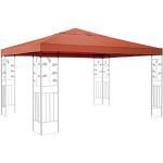 Terracottafarbene Quick Star Pavillondächer aus PVC 3x3 