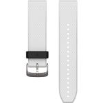 Weiße Garmin QuickFit Uhrenarmbänder aus Silikon 