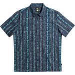 Marineblaue Kurzärmelige Quiksilver Bio Shirts mit Tasche aus Baumwolle für Herren Größe XXL 