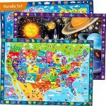Reduzierte 100 Teile Weltraum & Astronauten Puzzleteppiche mit Weltallmotiv für Jungen für 3 - 5 Jahre 