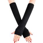 Reduzierte Schwarze Fingerlose Handschuhe & Halbfinger-Handschuhe für Damen Einheitsgröße Weihnachten für den für den Winter 