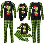 Der Grinch Pyjamas lang mit Weihnachts-Motiv für Damen Größe XXL Weihnachten für den für den Winter 
