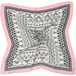 Rosa Quadratische Seidentücher mit Meer-Motiv aus Seide für Damen Größe L 