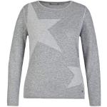 Silberne Sterne Kaschmir-Pullover aus Wolle für Damen Größe L 