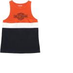 Graue Bestickte Color Blocking Tank-Tops aus Jersey für Damen Größe L für den für den Sommer 