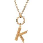 Rachel Jackson London Halskette - Statement Oversized Art Deco K Initial Necklace - in gold - für Damen