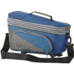 Blaue Racktime Talis Gepäckträgertaschen 7l mit Reißverschluss klappbar Klein 