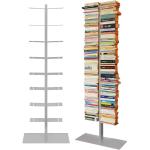 Silberne Radius Design Booksbaum Bücherregale pulverbeschichtet aus Stahl Breite 0-50cm, Höhe 150-200cm, Tiefe 0-50cm 
