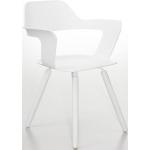 Reduzierte Weiße Moderne Radius Design Designer Stühle aus Glas mit Armlehne Breite 0-50cm, Höhe 0-50cm, Tiefe 0-50cm 
