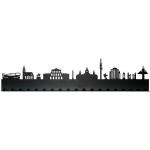 Schwarze Radius Design Städtegarderoben pulverbeschichtet aus Stahl Breite 0-50cm, Höhe 0-50cm, Tiefe 0-50cm 