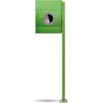 Grüne Radius Design Letterman Designbriefkästen mit Standfuß 