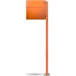 Orange Radius Design Letterman Designbriefkästen verzinkt aus Edelstahl mit Klingel 