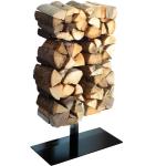 Reduzierte Schwarze Radius Design Wooden Tree Kaminholzregale pulverbeschichtet aus Holz 