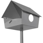 Silberne Radius Design Vogelhäuser zum Aufhängen aus Stahl 