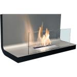 Silberne Radius Design Flame Wandkamine aus Edelstahl 