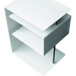 Weiße Moderne Radius Design Beistelltische & Ablagetische pulverbeschichtet aus Acrylglas klappbar Breite 0-50cm, Höhe 0-50cm, Tiefe 0-50cm 