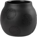 Schwarze 18 cm Räder Wohnzubehör Vasen & Blumenvasen 11 cm matt aus Keramik 