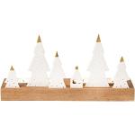 Reduzierte Weiße Moderne Räder Wohnzubehör Weihnachts-Teelichthalter aus Akazienholz 