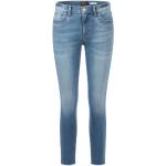 Dunkelblaue Raffaello Rossi 5-Pocket Jeans mit Strass aus Denim für Damen Größe M 