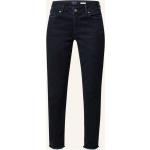 Marineblaue Raffaello Rossi Jane Slim Fit Jeans mit Fransen aus Baumwolle für Damen Größe S 