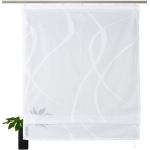 Weiße My Home Raffrollos mit Klettband aus Textil transparent 