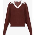 Reduzierte Braune Rag & Bone V-Ausschnitt Kaschmir-Pullover aus Wolle für Damen Größe S 