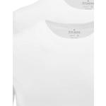 Weiße Unifarbene Kurzärmelige RAGMAN Rundhals-Ausschnitt Shirts mit Tasche aus Baumwolle für Herren Größe 3 XL 2-teilig 