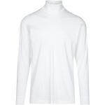 Weiße Unifarbene Langärmelige Rollkragen Rollkragenshirts aus Jersey für Herren Größe M 