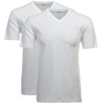 Weiße Halblangärmelige V-Ausschnitt T-Shirts für Herren Größe 6 XL 2-teilig 