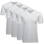 Weiße Halblangärmelige V-Ausschnitt T-Shirts für Herren Größe 6 XL 2-teilig 