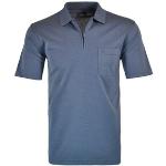 Blaue Kurzärmelige RAGMAN Kurzarm-Poloshirts mit Reißverschluss für Herren Größe 6 XL 