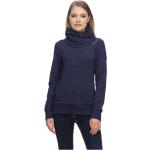 Marineblaue Casual RAGWEAR Vegane Nachhaltige Stehkragen Damensweatshirts Größe L für den für den Herbst 