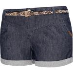 Reduzierte Dunkelblaue Business RAGWEAR Vegane Nachhaltige Jeans Hotpants mit Knopf aus Denim für Damen Größe XXL für den für den Sommer 