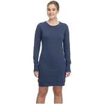 Blaue Langärmelige RAGWEAR Vegane Bio Nachhaltige Jerseykleider aus Jersey für Damen Größe L 
