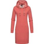 Reduzierte Rote Langärmelige RAGWEAR Nachhaltige Rundhals-Ausschnitt Winterkleider mit Kapuze für Damen Größe XL für den für den Winter 