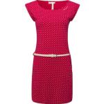 Reduzierte Rote Gepunktete Sportliche RAGWEAR Nachhaltige Jerseykleider aus Jersey für Damen Größe XS 