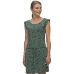 Grüne Bestickte Casual Kurzärmelige RAGWEAR Nachhaltige Rundhals-Ausschnitt Sommerkleider aus Jersey für Damen Größe XS für den für den Sommer 