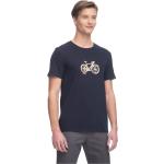 Marineblaue Sportliche Kurzärmelige RAGWEAR Vegane Bio Nachhaltige T-Shirts aus Baumwolle für Herren Größe M für den für den Winter 