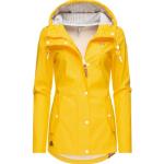 Gelbe Wasserdichte Winddichte RAGWEAR Nachhaltige Regenjacken mit Reißverschluss für Damen Größe XS für den für den Herbst 